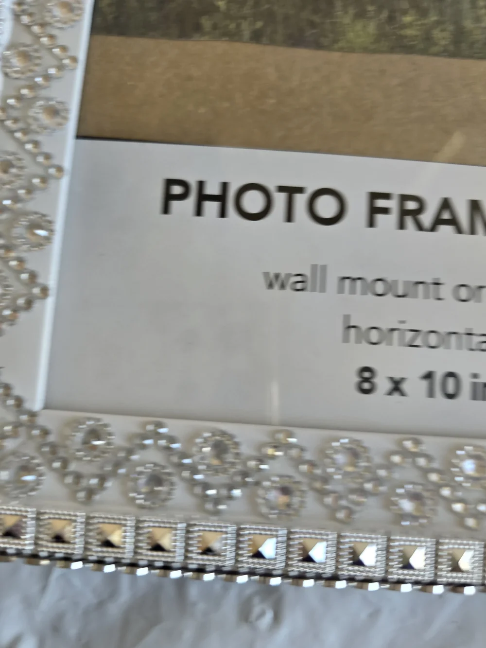 Photo Frame - White Silver Decorative 8x10 Picture Frame New Handmade